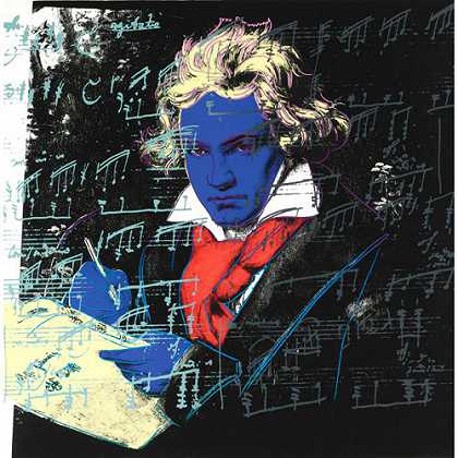 《贝多芬》安迪沃荷1987年绘画作品赏析