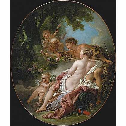 《安基利卡和麦多罗》弗朗索瓦·布歇1763年绘画作品赏析