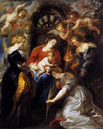 《圣凯瑟琳加冕》宗教画作品赏析