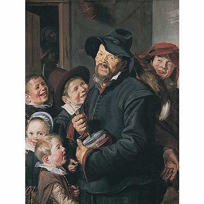 《玩游戏者》哈尔斯1618年绘画作品赏析