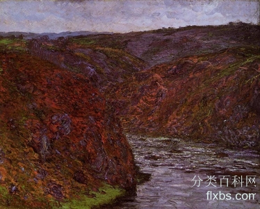 《阴天的克勒兹河峡谷》风景油画作品赏析