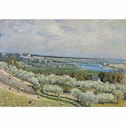 《春季圣乔曼景致》希斯里1875年绘画作品赏析