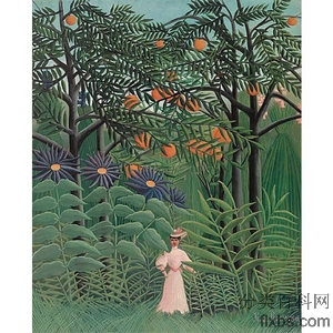 《林中散步的妇人》卢梭1905版创作绘画赏析