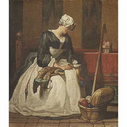 《刺绣》夏丹1735版创作绘画赏析