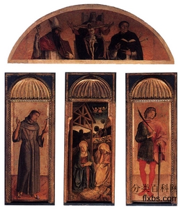 《耶稣诞生三联画》宗教油画赏析