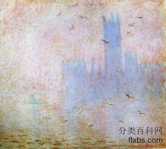 《议会大厦与海鸥》城市景观绘画赏析