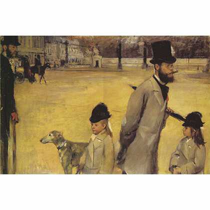 《协和广场》德加1875版创作绘画赏析