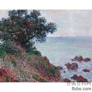 《地中海堤岸的灰色天气》莫奈1888版创作绘画赏析