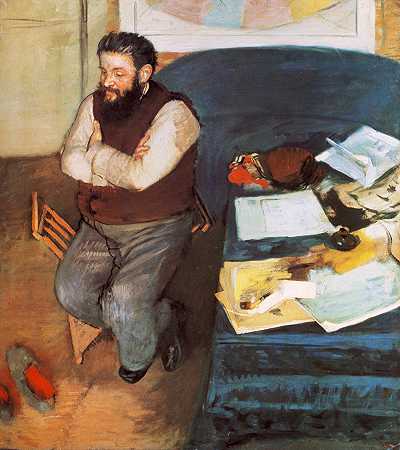 埃德加·德加《迭戈·马尔泰利》 1879 年 （44岁）作 印象派肖像画作品赏析