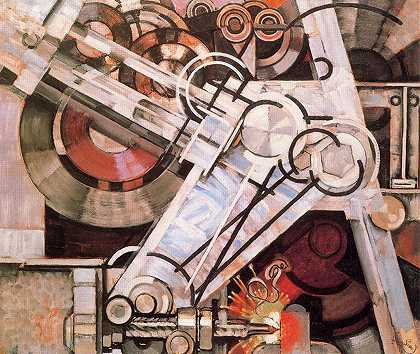 弗朗齐歇克·库普卡《钻头》 1926 年 （54岁）作 建构主义,奥费主义抽象画作品赏析
