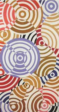 安东尼奥·阿西斯《振动的色彩》Vibration couleur 1965 年作 欧普艺术抽象画作品赏析
