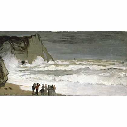 《艾特达的汹涌波浪》莫奈1868版创作绘画赏析