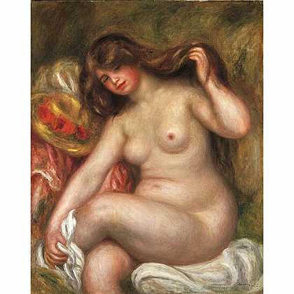 《金发的沐浴者》雷诺阿1903版创作绘画赏析