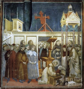 《阿西西的圣方济各在格雷奇奥准备马槽圣景》宗教油画赏析