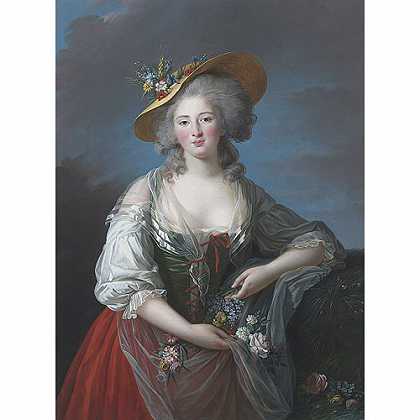 《法国的伊丽莎白公主肖像》勒布伦1782版创作绘画赏析