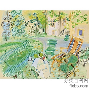 《蒙特索内的花园》杜菲1943版创作绘画赏析