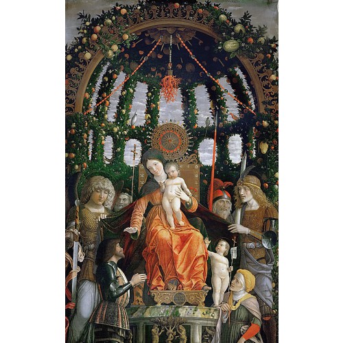 《圣母荣耀像》曼迪那1496版创作绘画赏析