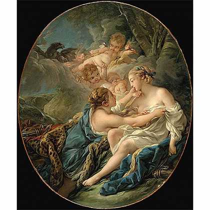 《装扮成黛安娜的朱比特和卡利斯多》弗朗索瓦·布歇1763版创作绘画赏析