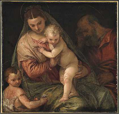 《圣家族与婴儿施洗者圣约翰》宗教油画赏析