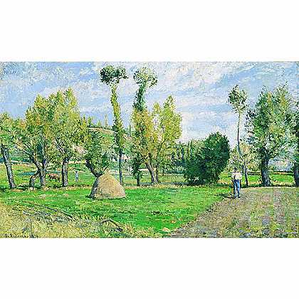 《彭退斯附近的草地》毕莎罗1874版创作绘画赏析