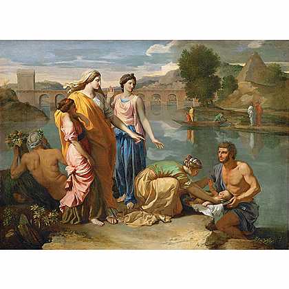 《从水中救出摩西》普桑1638版创作绘画赏析