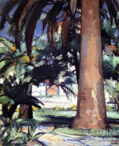 《棕榈树，昂蒂布》油画风景作品赏析