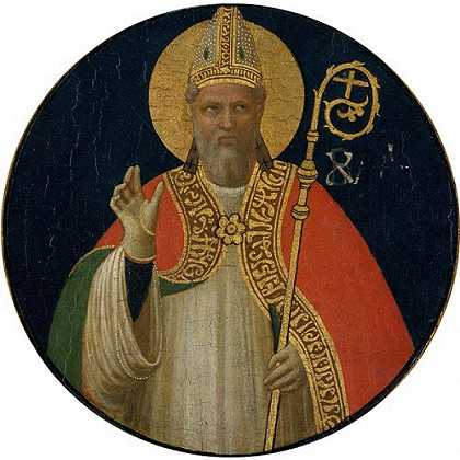 《主教圣者》安基利柯1425版创作绘画赏析