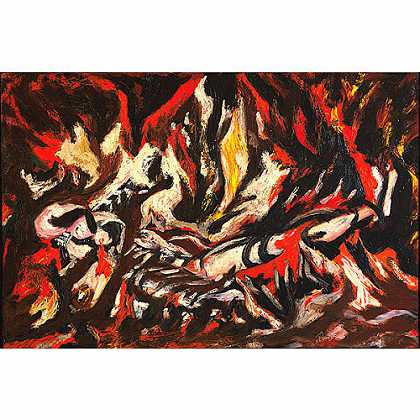 《火焰》波洛克1934版创作绘画赏析