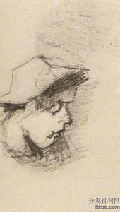 《戴草帽的男人头像》梵高油画作品赏析