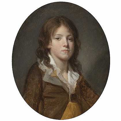 《男孩肖像》格乐兹1792版创作绘画赏析