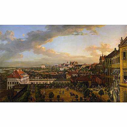 《从皇家城堡阳台欣赏华沙景色》贝尔纳多·贝洛托1773版创作绘画赏析