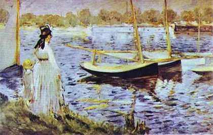 《阿让特依的塞纳河畔》油画风景作品赏析