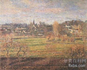 《Bazincourt二月的日出》油画风景作品赏析