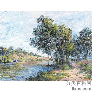 《通往小镇的斜坡》希斯里1881版创作绘画赏析