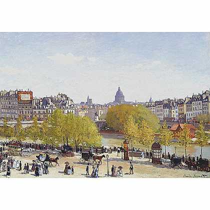 《罗浮宫堤岸》莫奈1867版创作绘画赏析