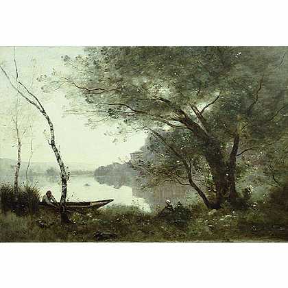 《蒙特芳丹船夫》柯罗1865版创作绘画赏析