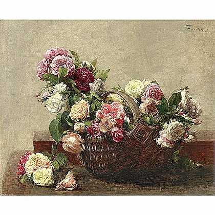 《玫瑰花篮》方汀1880版创作绘画赏析