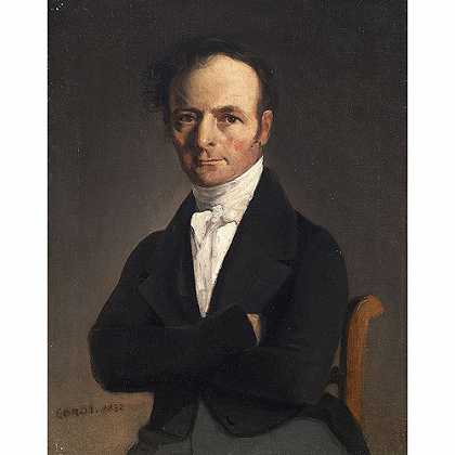 《一个男人肖像》柯罗1828版创作绘画赏析