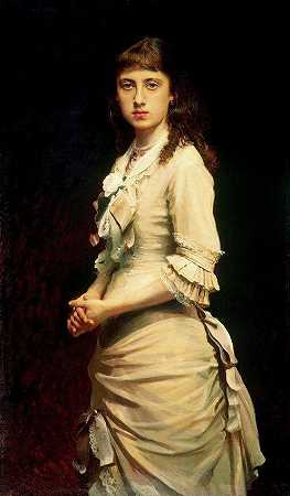 《画家女儿索菲亚伊凡诺夫娜克拉姆斯柯依的肖像》肖像绘画作品赏析
