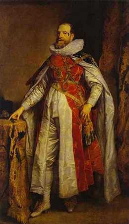 《亨利丹弗斯像（丹比伯爵、嘉德骑士）》肖像绘画作品赏析