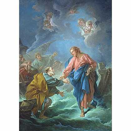 《圣彼得试图在水面上行走》弗朗索瓦·布歇1766版创作绘画赏析