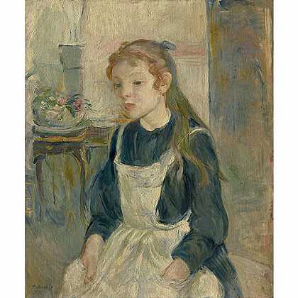 《年轻女孩与围裙》摩里逤特1891版创作绘画赏析