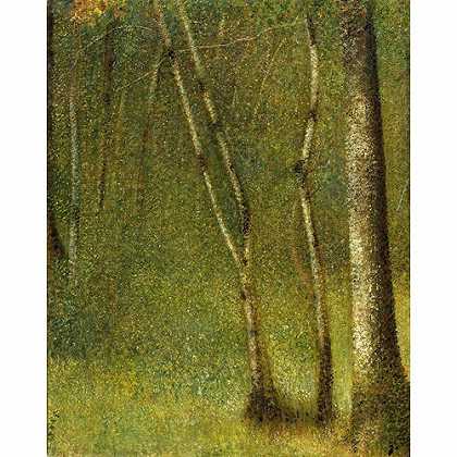 《彭塔伯特森林》秀拉1881版创作绘画赏析