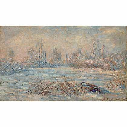 《维特尼附近的冰雪》莫奈1880版创作绘画赏析