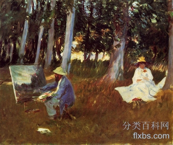 《克劳德莫奈绘画的树林边缘》肖像绘画作品赏析