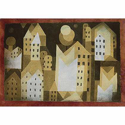 《寒带城市》克利1921版创作绘画赏析
