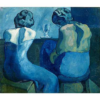 《酒吧里的二个女人》毕加索1902版创作绘画赏析