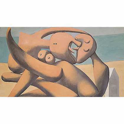 《海滩上的人》毕加索1931版创作绘画赏析