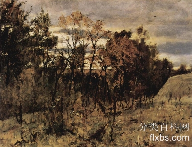 《秋天的晚上，多姆卡诺沃》油画风景作品赏析