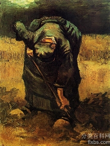 《掘地的农妇》梵高油画作品赏析